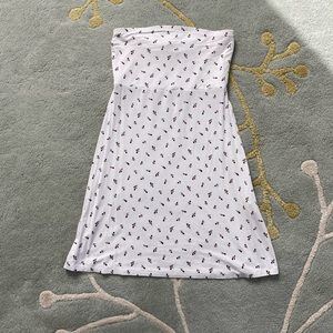 Strapless mini dress